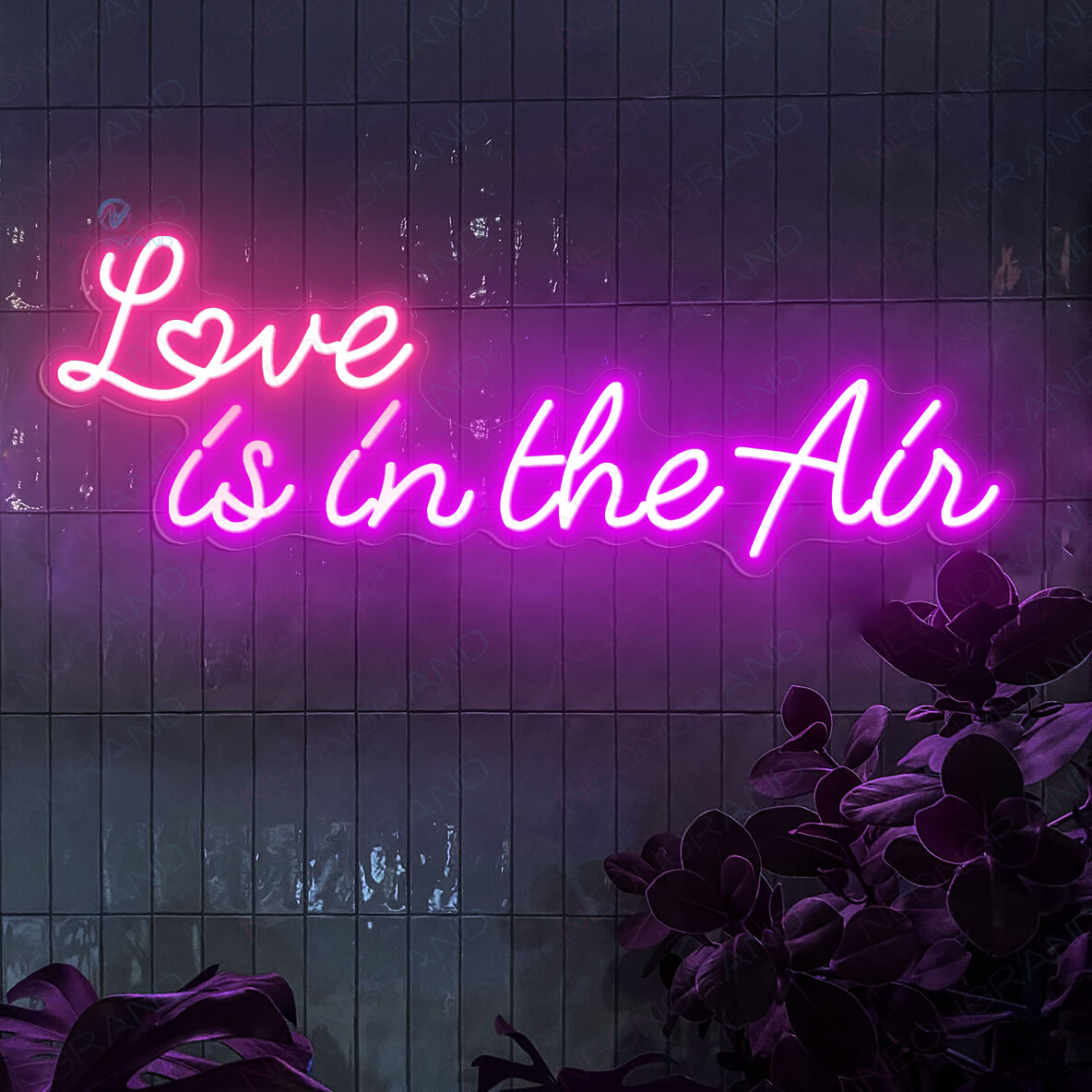 Love Is In The Air Neon Sign Wedding Love Led Light purple
