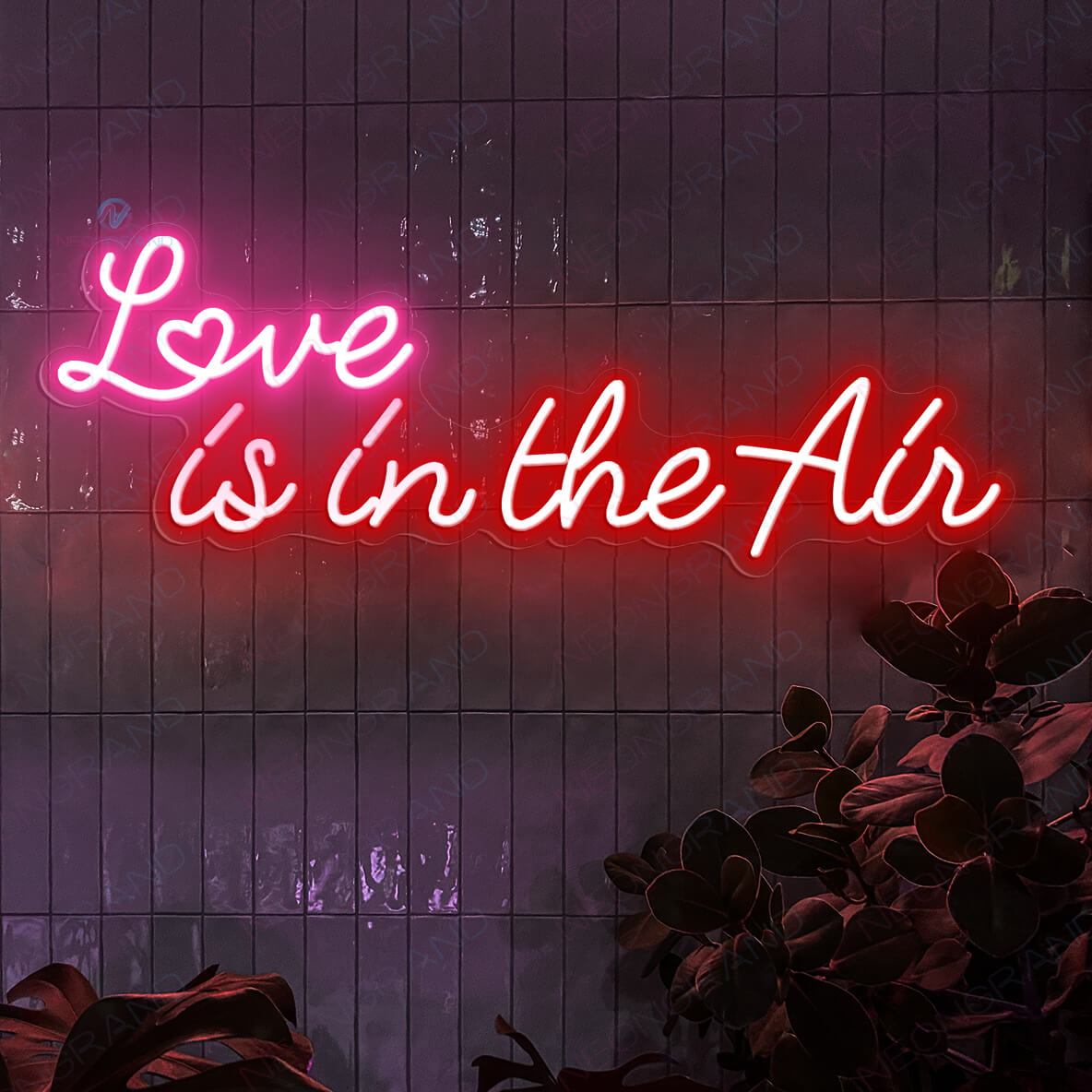 Love Is In The Air Neon Sign Wedding Love Led Light red