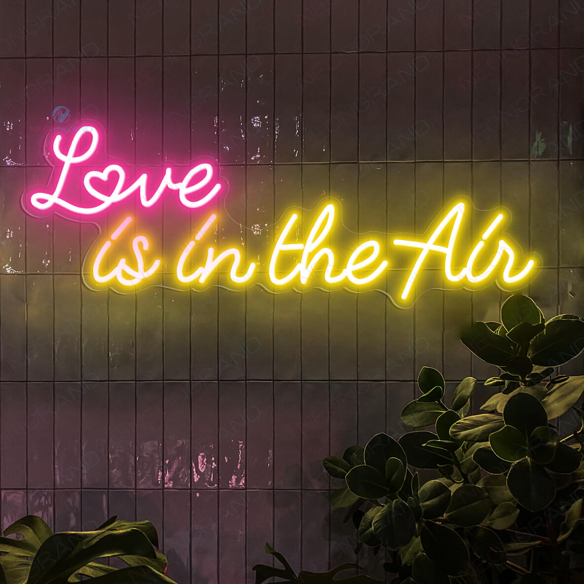 Love Is In The Air Neon Sign Wedding Love Led Light yellow
