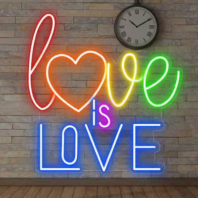 Love Is Love Pride Neon Sign Led Light LGBT Rainbow Neon Signs blue