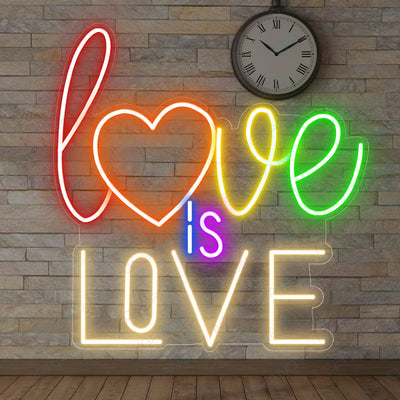 Love Is Love Pride Neon Sign Led Light LGBT Rainbow Neon Signs gold yellow