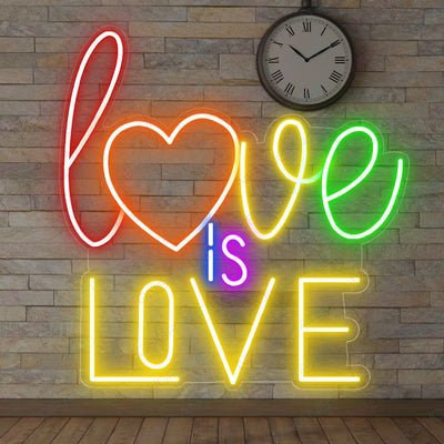Love Is Love Pride Neon Sign Led Light LGBT Rainbow Neon Signs yellow