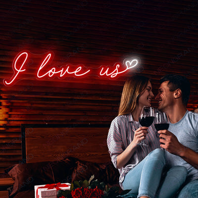 Love Neon Light I Love Us Valentine Led Sign red