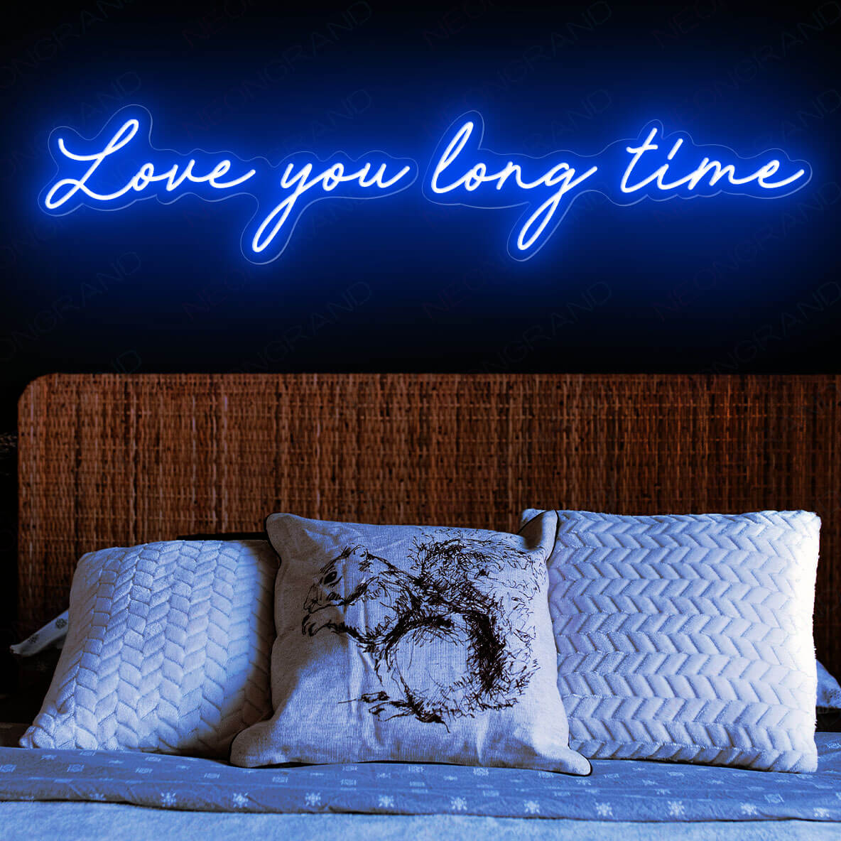 Love You Long Time Neon Sign Love Led Light blue