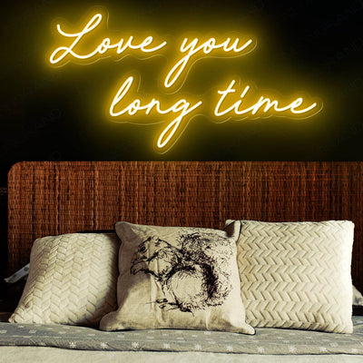 Love You Long Time Neon Sign Love Led Light orange yellow
