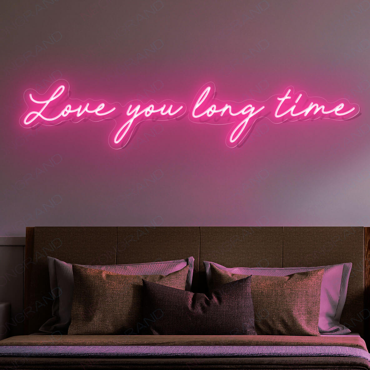 Love You Long Time Neon Sign Love Led Light pink