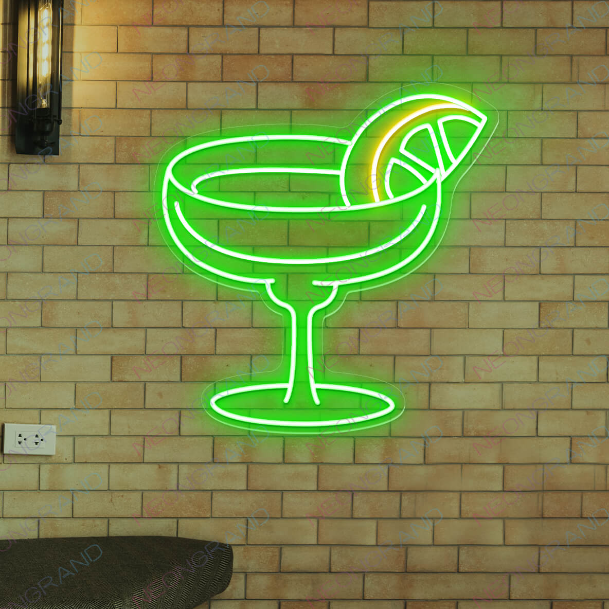 Margarita Neon Sign Bar Led Light green