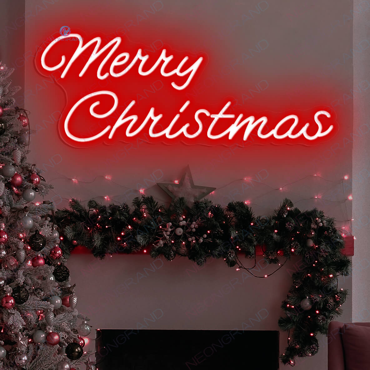 Merry Christmas Neon Sign Led Light red 1