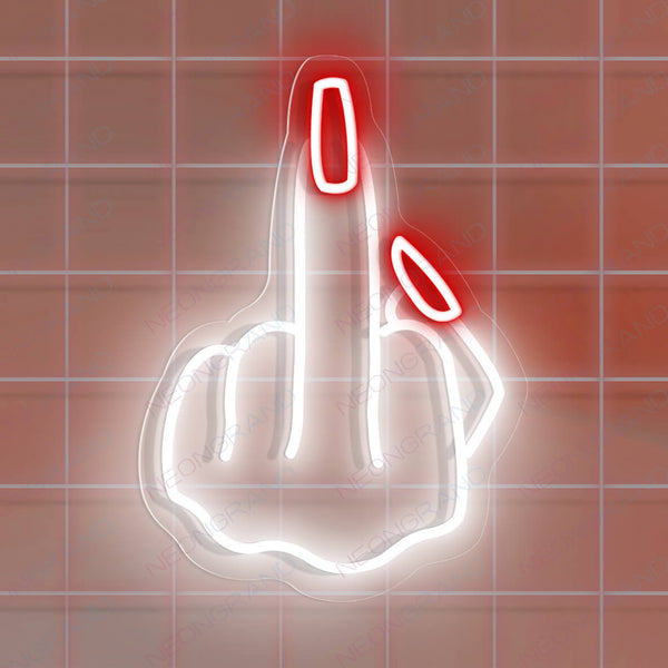 Middle Finger Neon Sign Led Light Man Cave Neon Sign