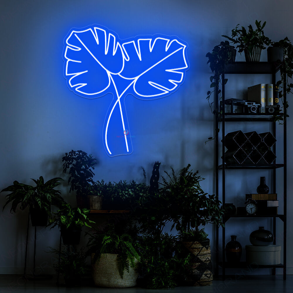 monstera led Monstera Neon Light Leaf Neon Green Sign Plant Led Sign