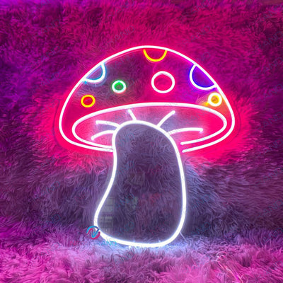 Mushroom Neon Sign Aesthetic Led Light pink