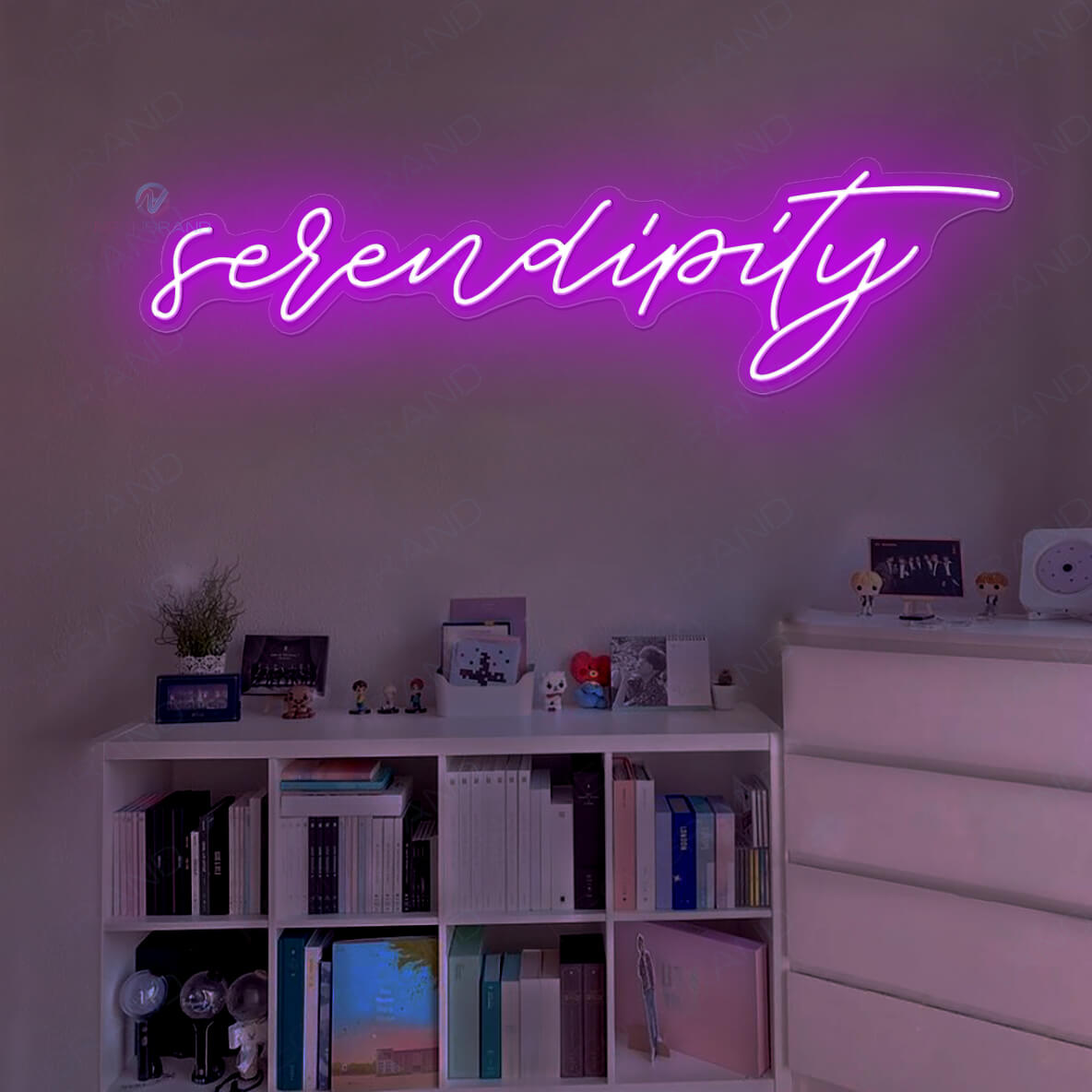 Serendipity Neon Sign Army KPop Led Light purple light