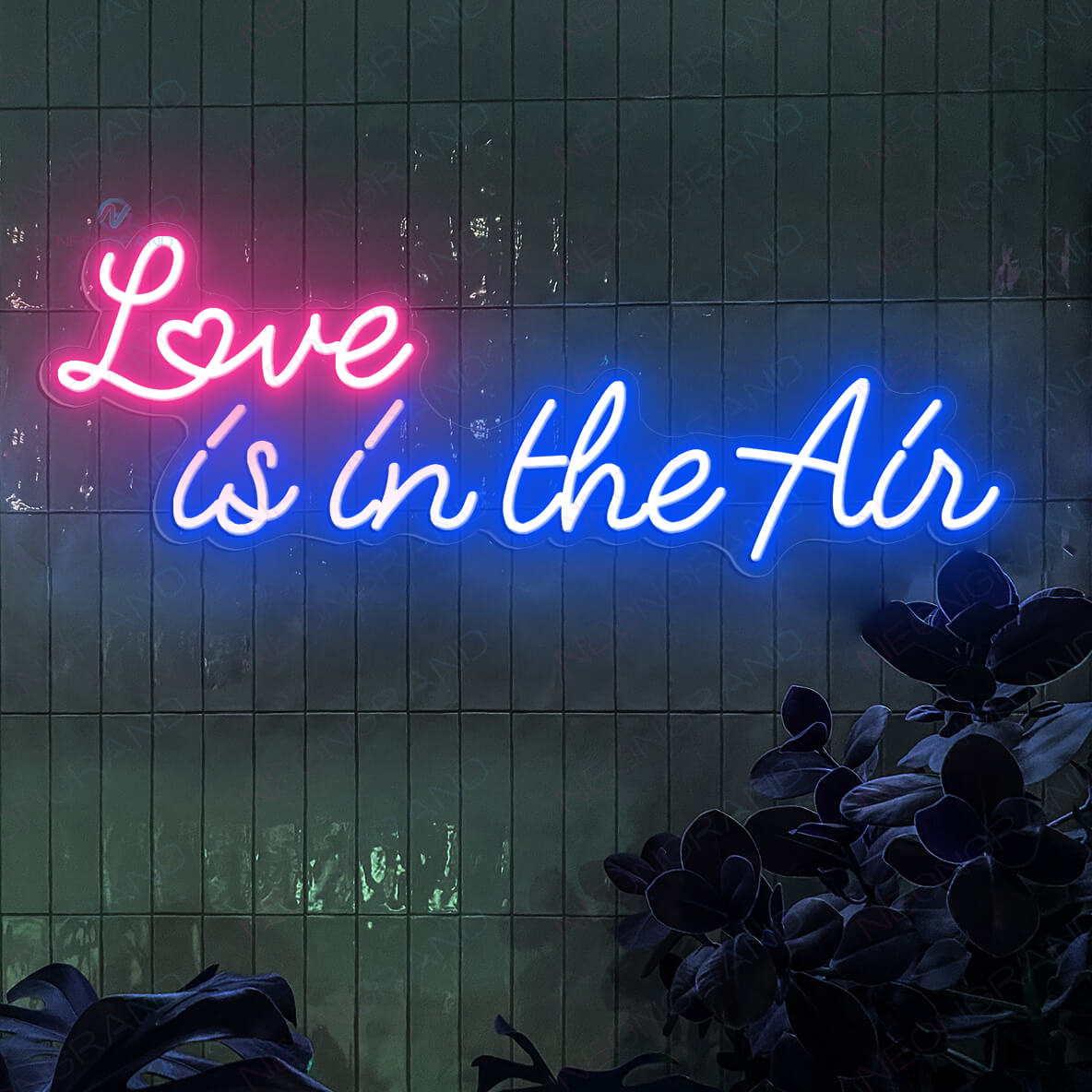 Love Is In The Air Neon Sign Wedding Love Led Light blue