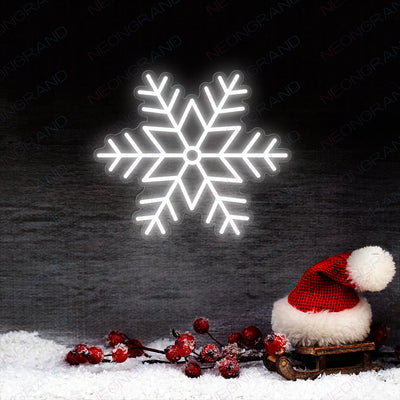 Christmas Neon Signs Snowflake Neon Sign Led Light White