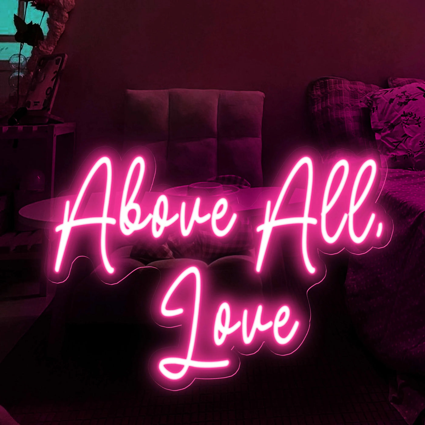 Love Neon Signs Above All Love Led Light