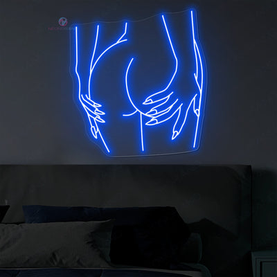 Naked Lady Neon Light Sexy Booty Art Female Body Led Neon Sign blue