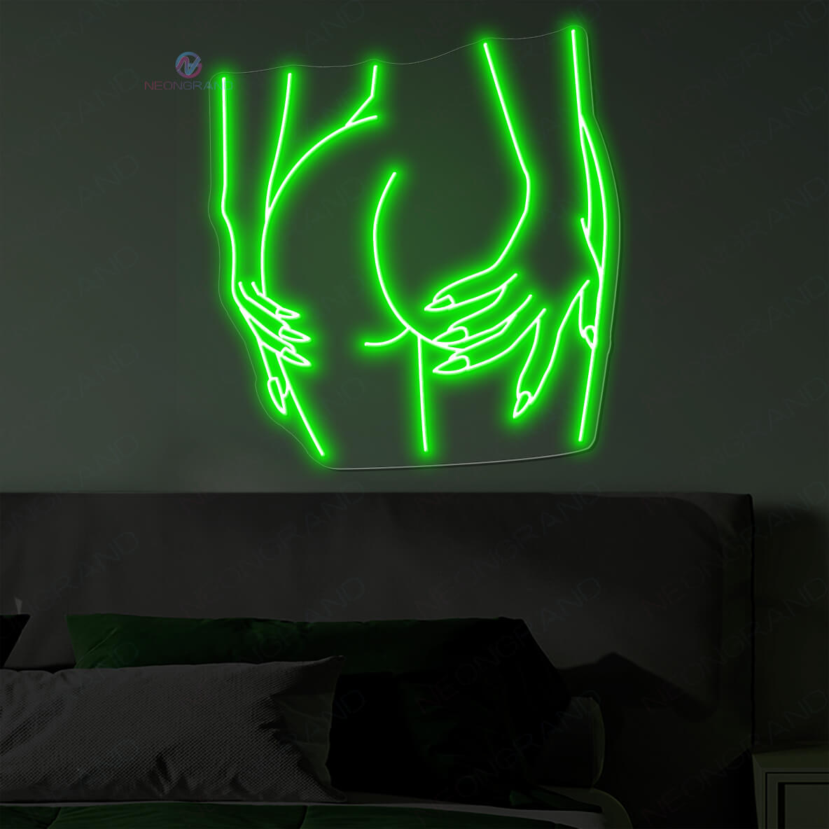 Naked Lady Neon Light Sexy Booty Art Female Body Led Neon Sign green