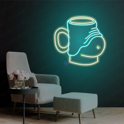 Neon Beer Sign Alcohol Drinking Led Light CYAN