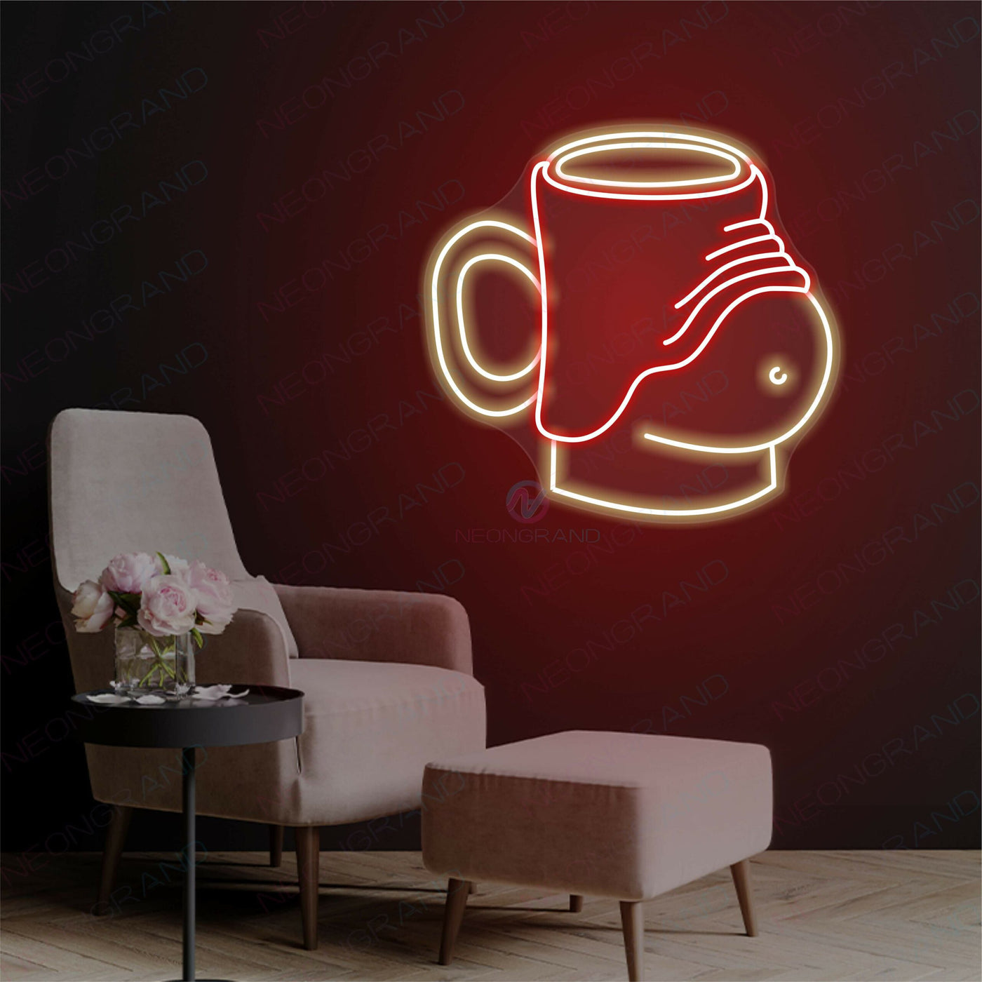 Neon Beer Sign Alcohol Drinking Led Light RED