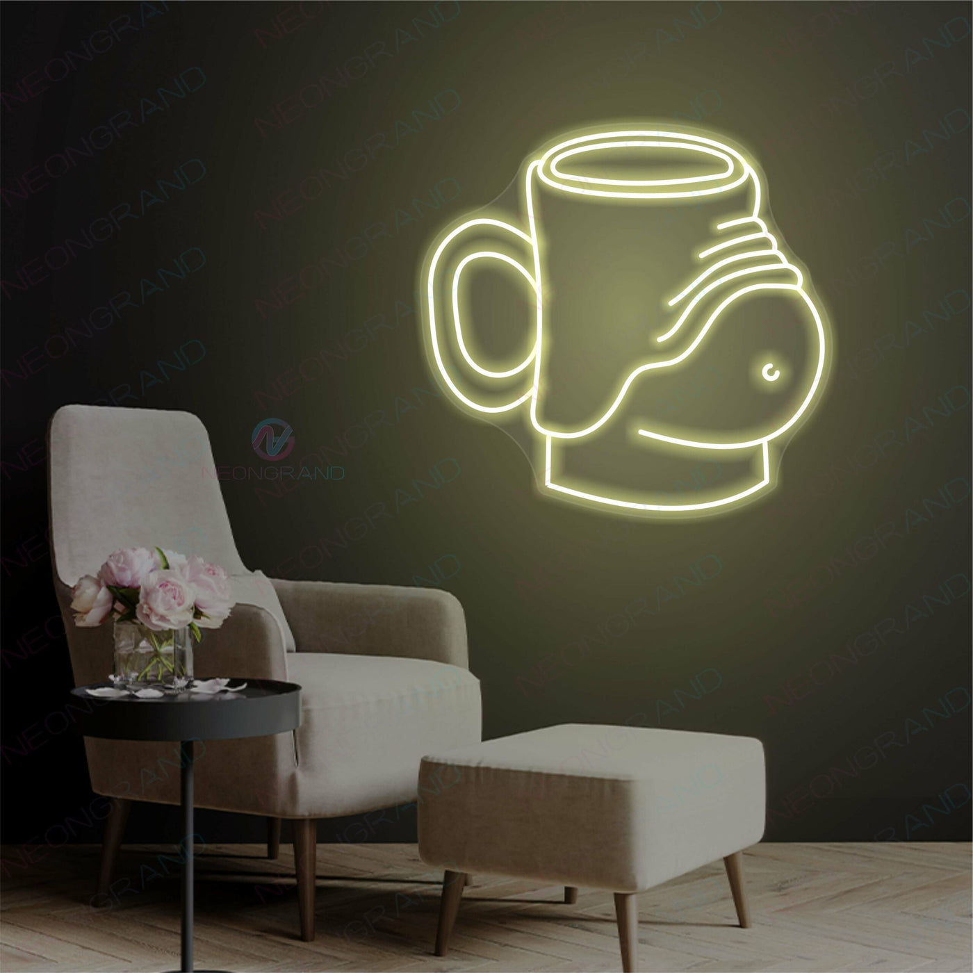 Neon Beer Sign Alcohol Drinking Led Light gold yellow