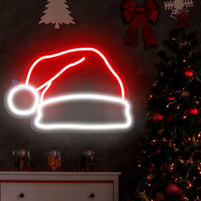 Neon Christmas Lights Santa Hat Led Neon Sign wm