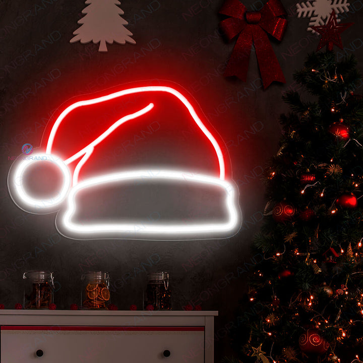 Neon Christmas Lights Santa Hat Led Neon Sign - NeonGrand