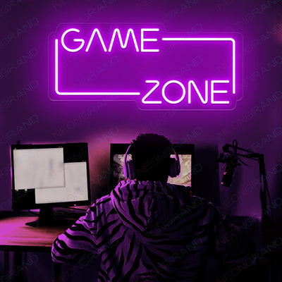 Neon Game Sign Game Zone Neon Sign Led Light purple