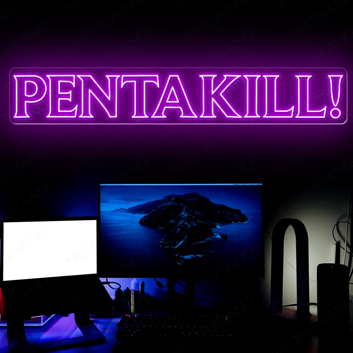 Neon Gaming Room Pentakill Led Neon Sign purple