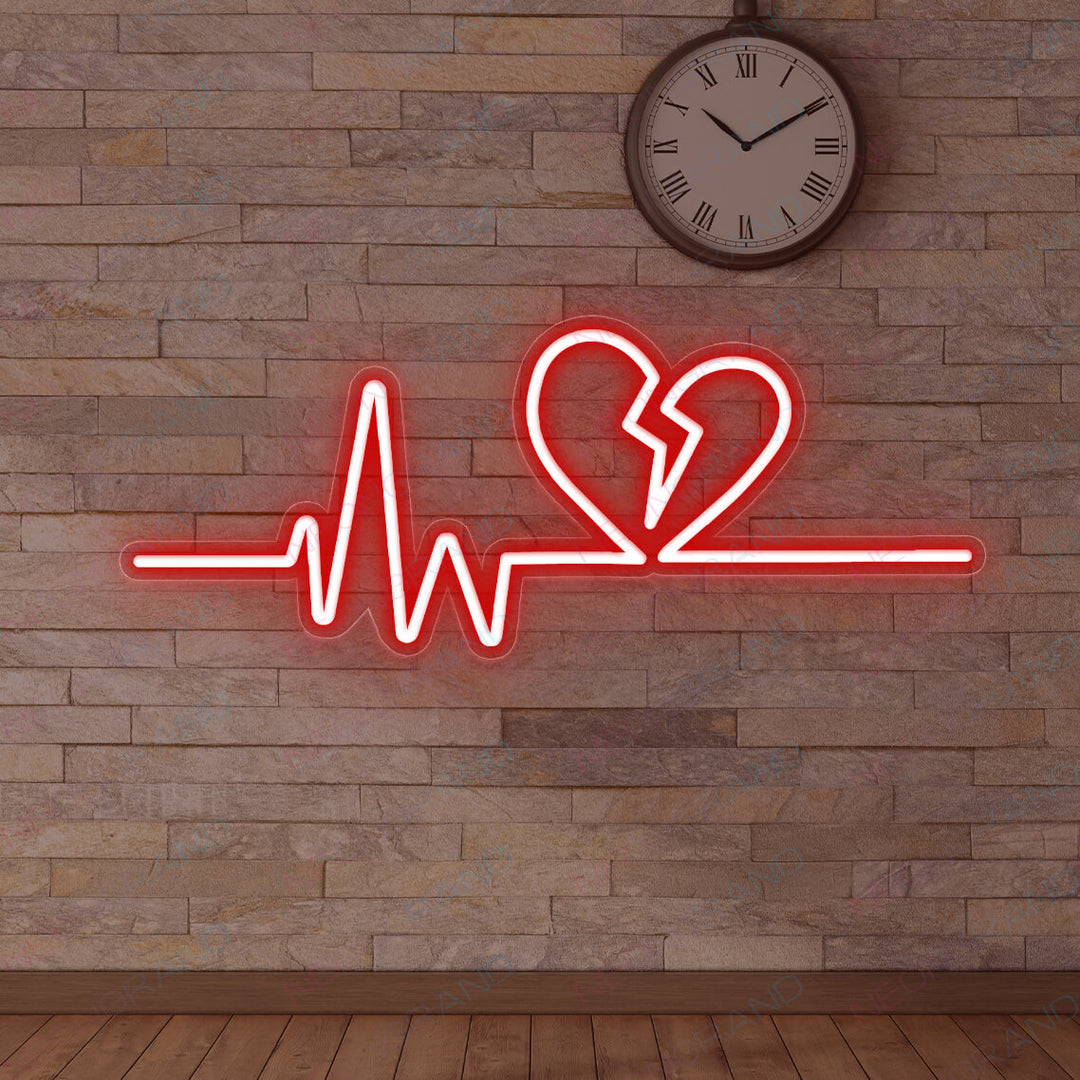 Lovely Bright Heart Beat Life Line LED Night Light Wall Room Decoration top