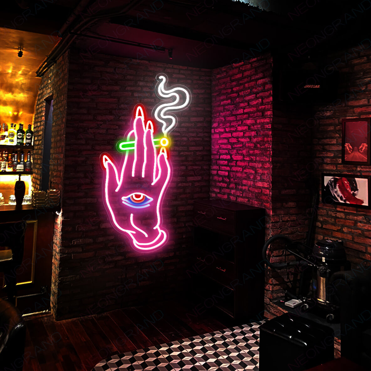Neon Joint Sign Tripping Smoking Hand Weed Led Light 2