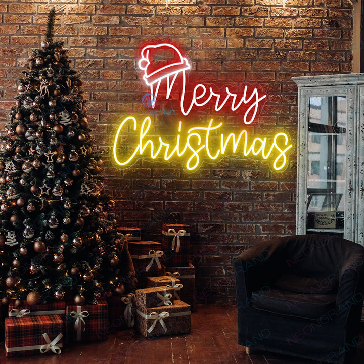 OvoNinn Merry Christmas Neon Sign Christmas LED Signs
