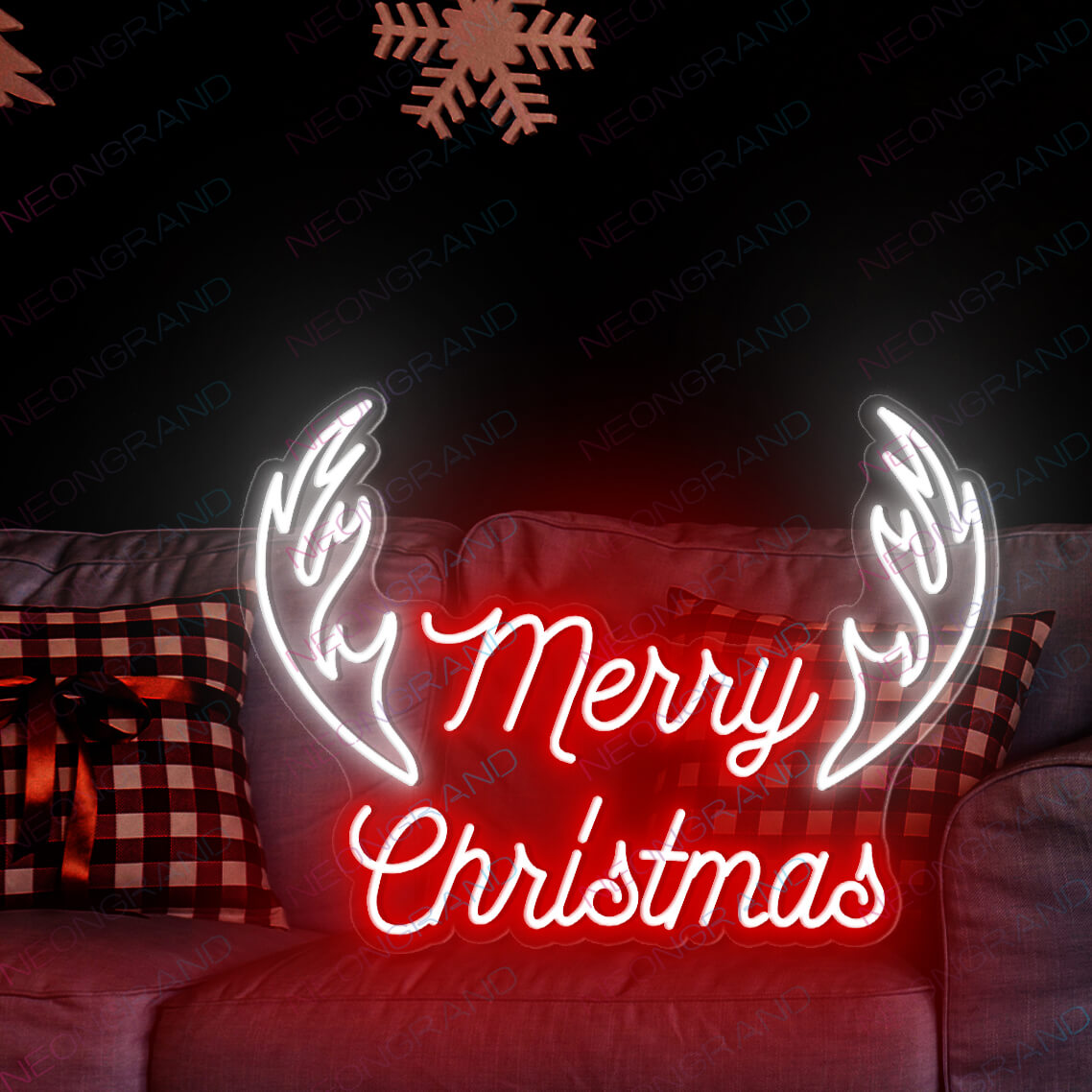 Neon Merry Christmas Sign Holiday Led Light