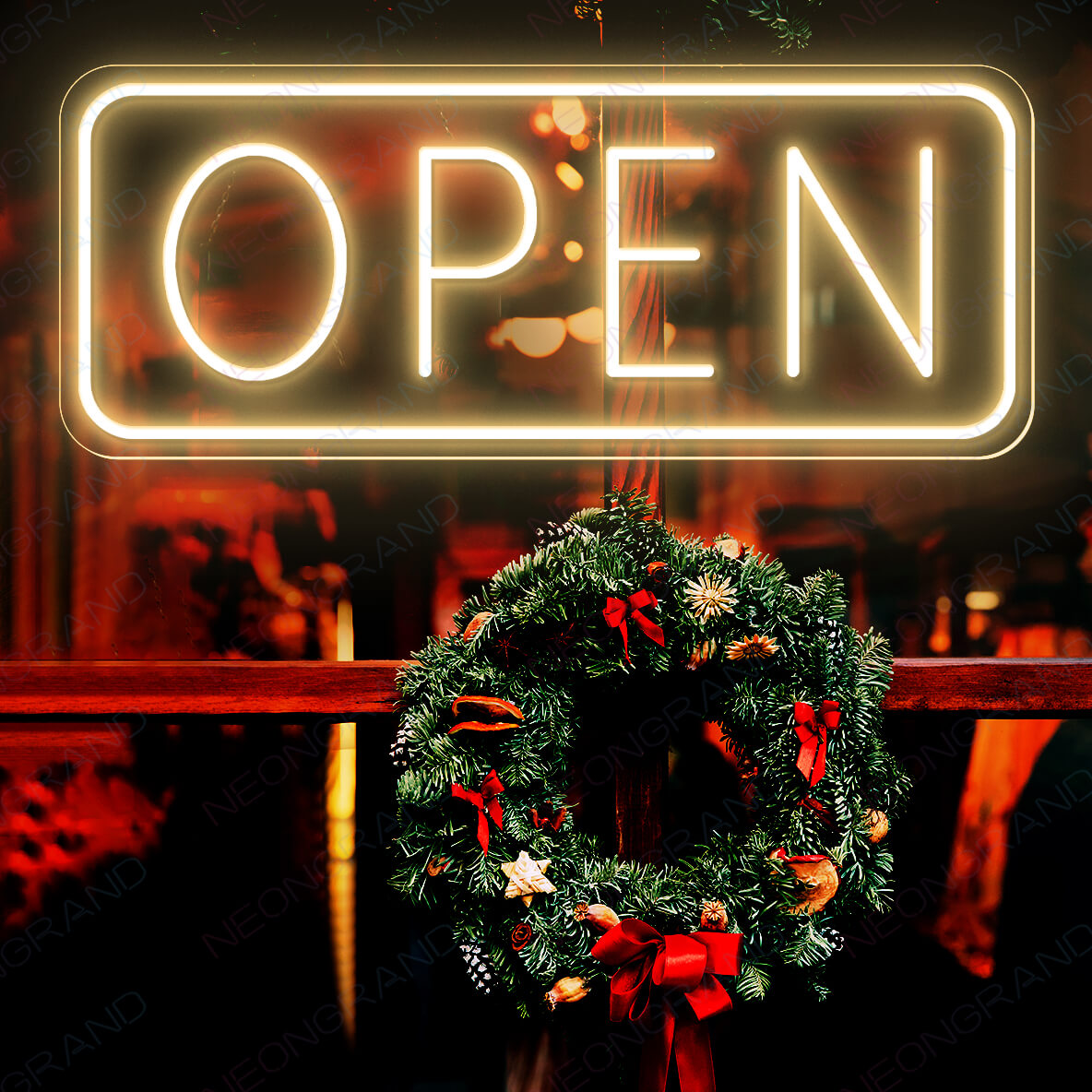 Neon Open Sign Led Light gold yellow