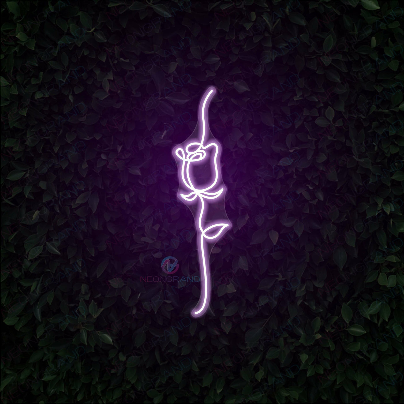 Neon Rose Sign Flower Led Light PURPLE