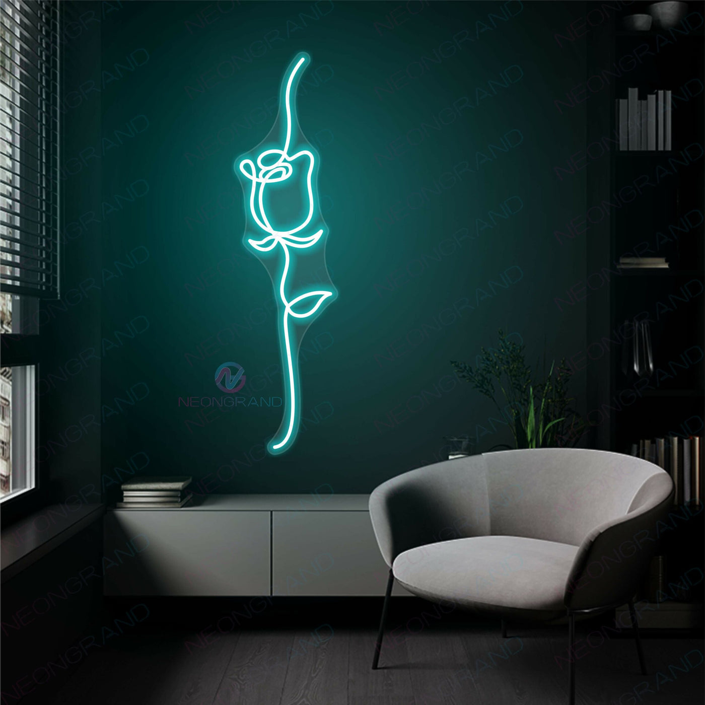 Neon Rose Sign Flower Led Light Aesthetic Neon Signs - NeonGrand