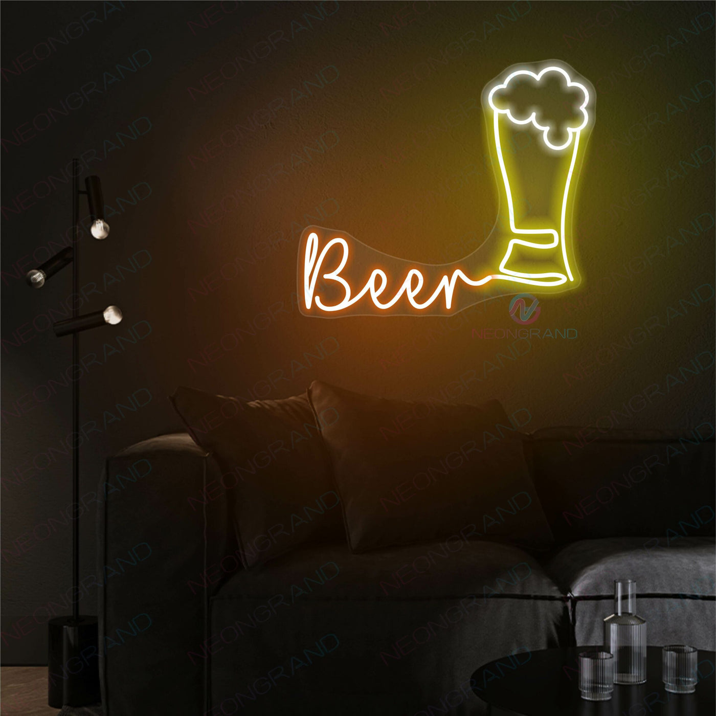 Neon Sign Beer Alcohol Drinking Led Light ORANGE