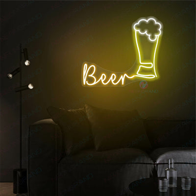 Neon Sign Beer Alcohol Drinking Led Light orange yellow