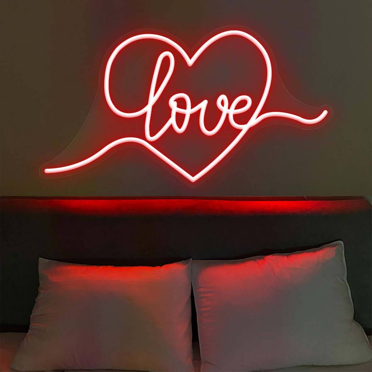 Neon Signs Love Heart Led Light Red