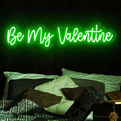 Neon Valentine Sign Be My Valentine Neon Sign Love Led Light green