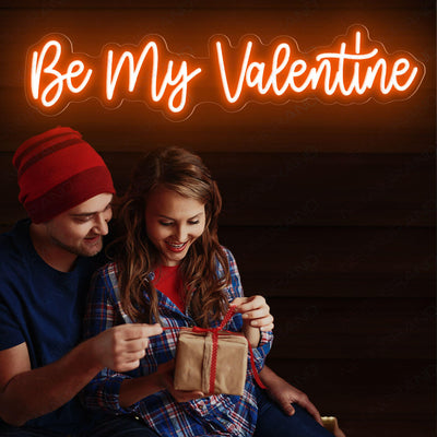 Neon Valentine Sign Be My Valentine Neon Sign Love Led Light orange