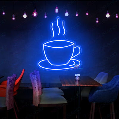 Neon Coffee Sign Cafe Led Light blue