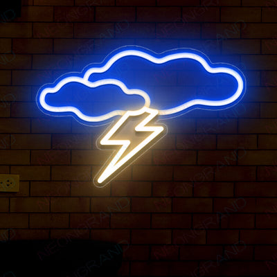 Neon Lightning Bolt Signs Led Light Neon Sale Sign blue