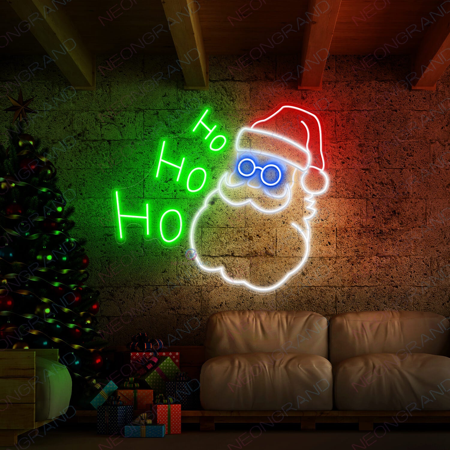 Neon Santa Sign Led Christmas Neon Light - NeonGrand