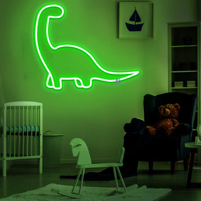 Neon Sign Dinosaur Cute Dino Led Night Light green
