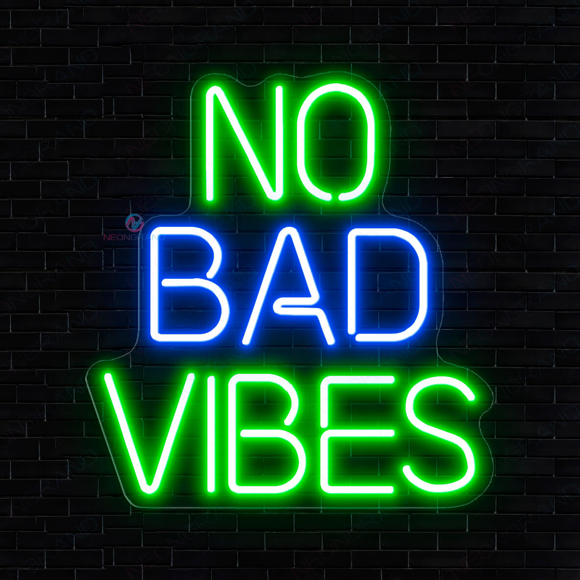 No Bad Vibes Neon Sign Party Led Light green1