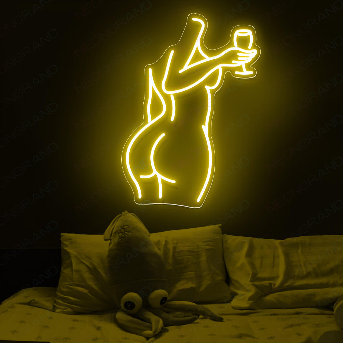 Nude Neon Sign Sexy Neon Signs Lady Led Light yellow
