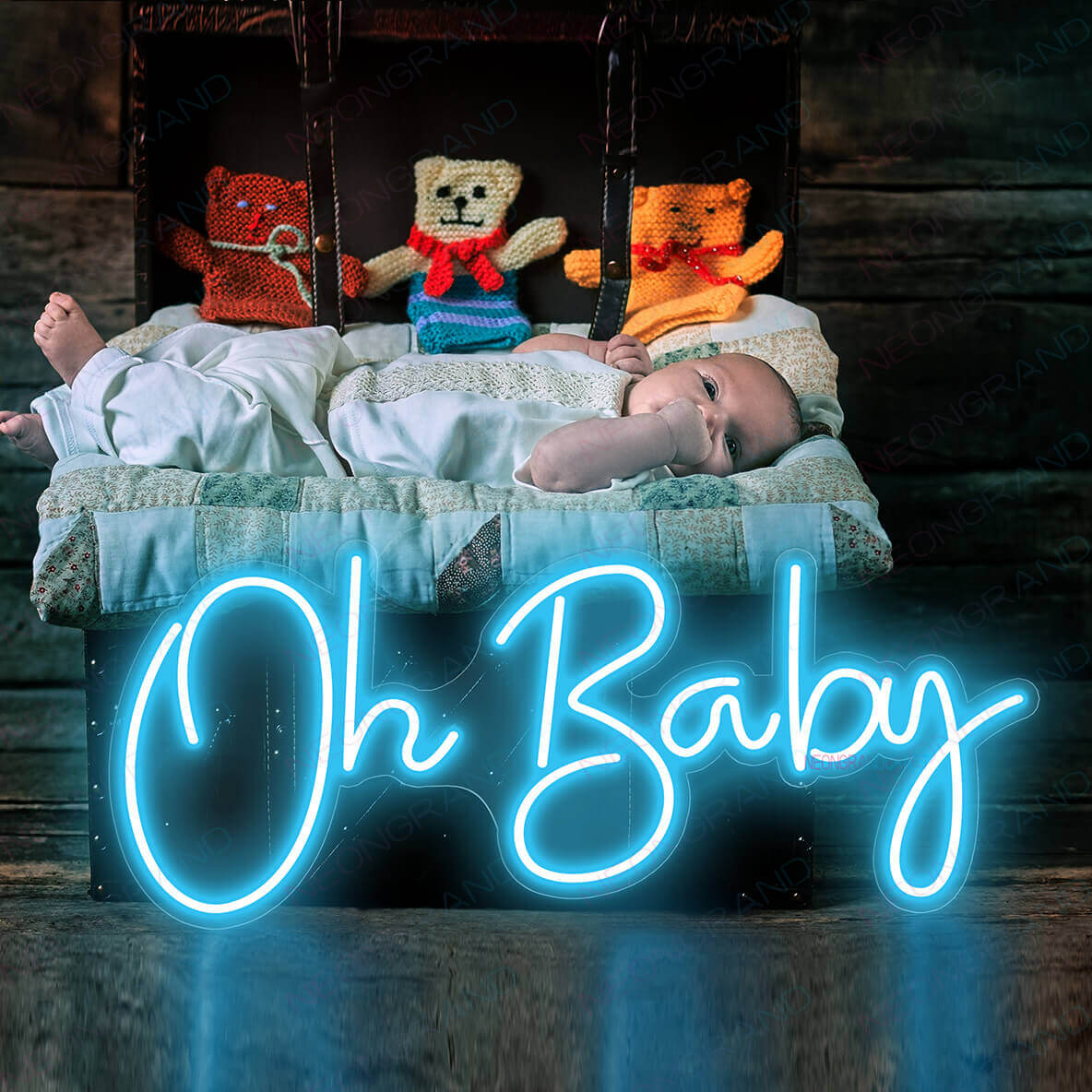 Oh Baby Neon Sign Led Light Name, Baby Shower Neon Sign lb1