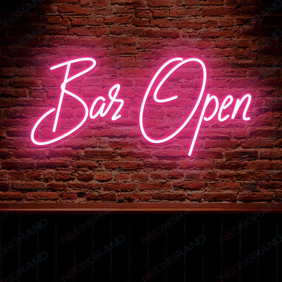 Open Sign Neon Aesthetic Led Light Bar Open pink