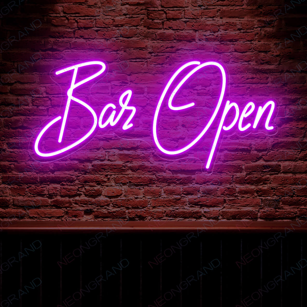 Open Sign Neon Aesthetic Led Light Bar Open purple