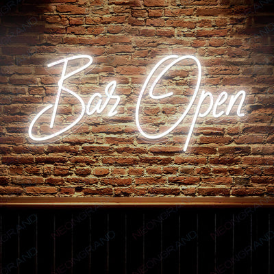 Open Sign Neon Aesthetic Led Light Bar Open white